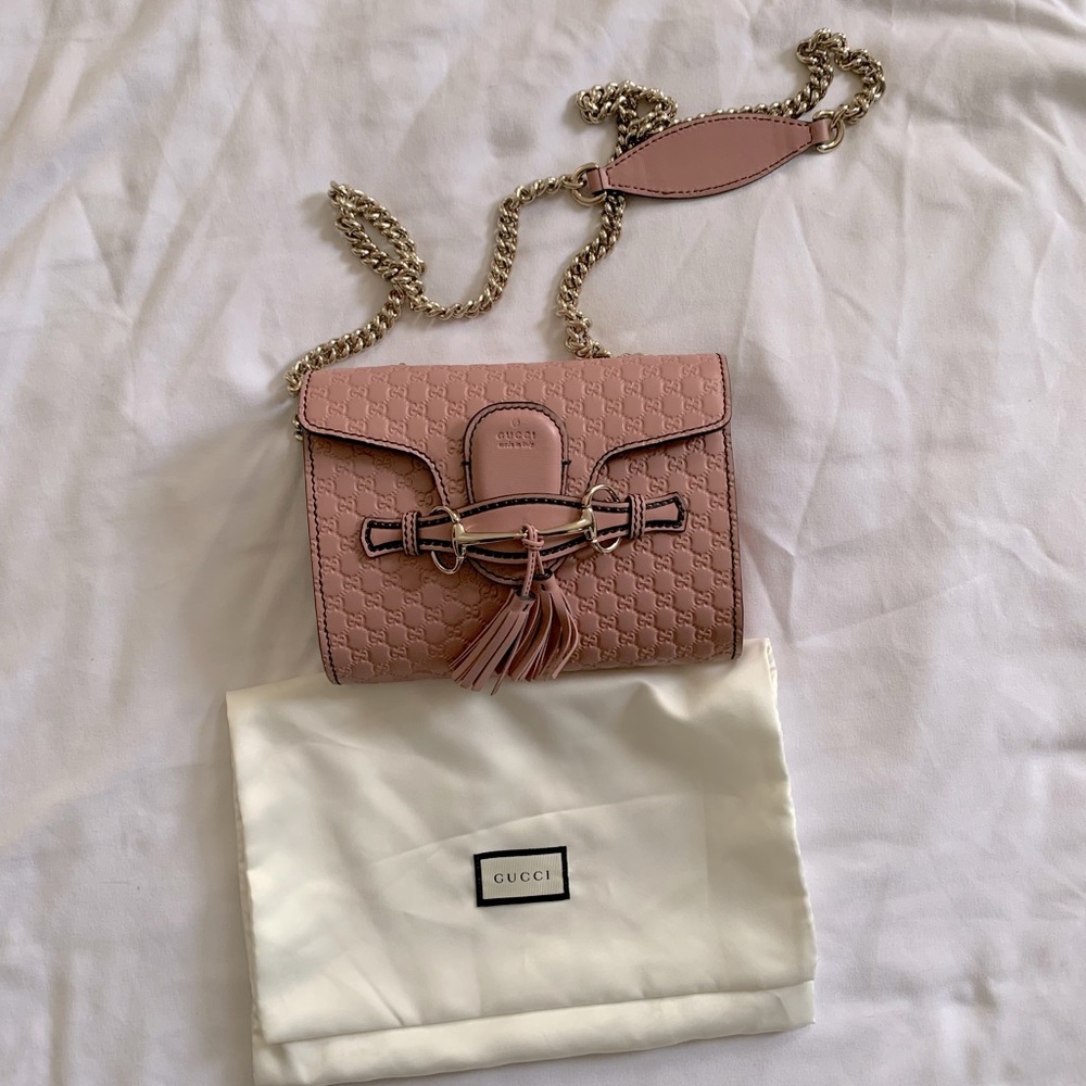 Authentic Gucci Emily Guccissima dusty rose